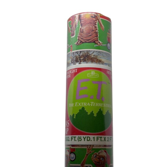 Papercraft 1982 Extra Terrestrial E.T. Wrapping Paper 40 Sq. Foot Roll  SEALED - Picture 6 of 11